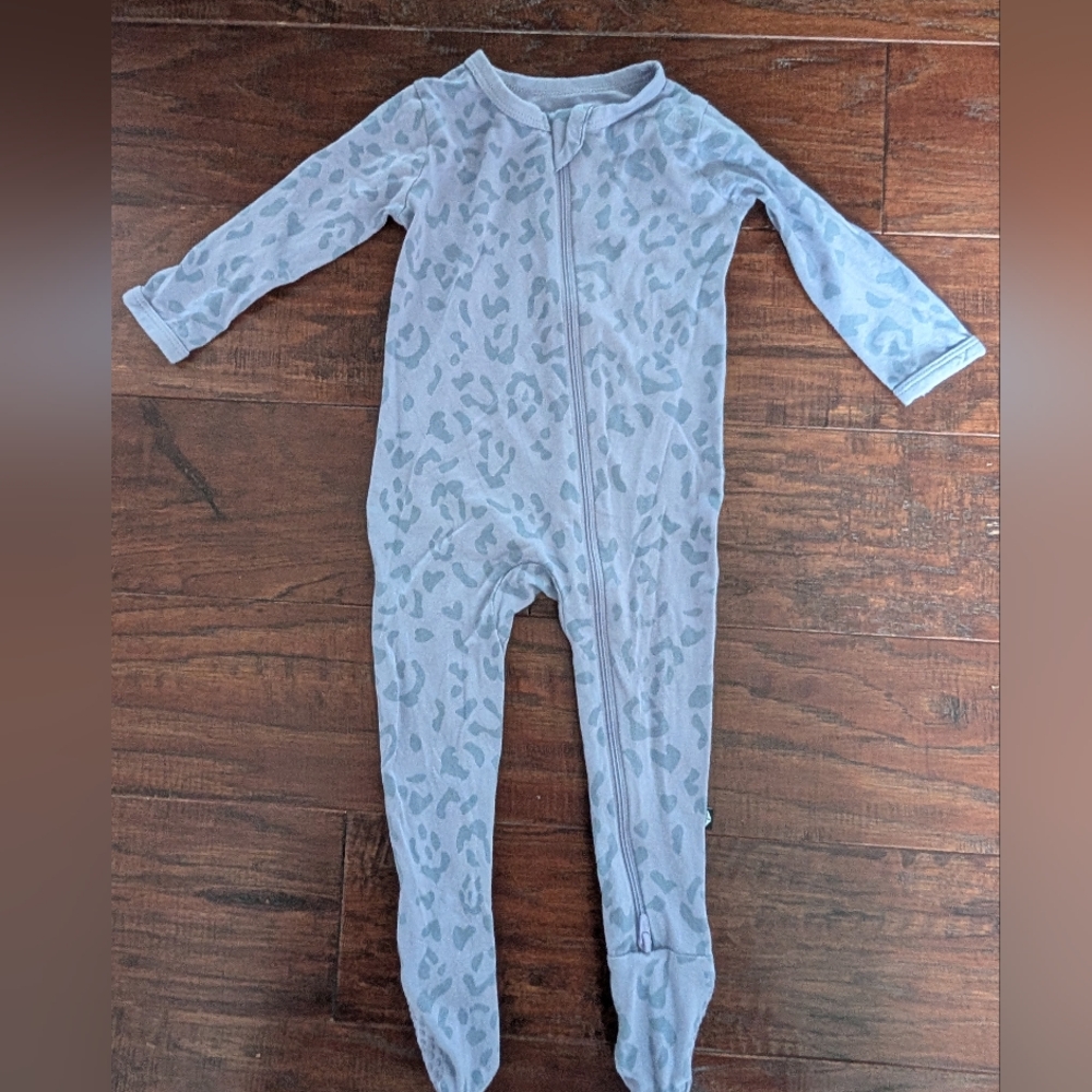 6-12m Kyte Footie Taro Leopard